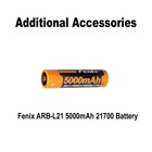 Fenix C7 3000 Lumen Usb-c Rechargeable Edc Flashlight With 2x 5000mah Batteries