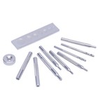 11-piece Rivet Tool Set With Base  Hollow Punches For Diy Crafts And Repairs