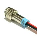 6mm 1 4  Green 12v Led Metal Indicator Pilot Dash Light Stainless Steel Body