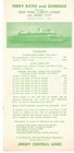 October 25   1964 Cnj Jersey Central Seashore  Timetable  Ferry Schedule