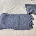 Pottery Barn Kids Blue Chambray 100  Linen Cotton Bed Skirt Panel One Size 52x28