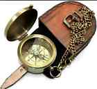 Antique Vintage Brass Pocket Compass Nautical Marine Handmade Gift