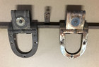 Antique Steel Barn Door Big 4  Single Rollers With 6  Foot Track Vtg Old 987-24b
