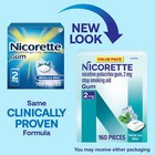 Nicorette Nicotine Gum  Stop Smoking Aids  2 Mg  White Ice Mint  160 Count Gum
