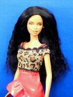 Barbie Doll Wig Size 4 Tibetan Lamb Mohair Ooak Custom  118 Long Black Wavy