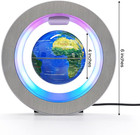 Magnetic Levitation Floating Globe - Levitating O Shape Globe With Led Lights Fo