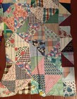 2 Partial Quilt Tops  1940s-1950s  Lots Of Great Prints  Some Feed Sack