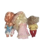 Vintage Small Dolls Blonde Rubber Face Lot Of 3  