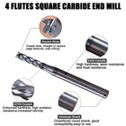 5 Pcs 3 32  4 Flutes 1-1 2  Overall Square Carbide End Mill Bit Altin Coated