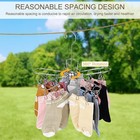 Foldable Clothes Drying Hanger Stainless Steel Laundry 20 Clips  Silver 