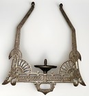 Art Deco 1870s Cast Iron Horse Oil Lamp Frame Ornate W  Chains   Pulleys Antique