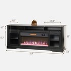 Modern Electric Fireplace Tv Stand For Tvs Up To 80 Inches  Black