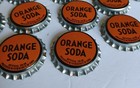 100 Vintage Orange Soda Pop Bottle Caps Lot unused Uncrimped Craft Supplies