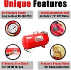 Bigred 11 Gallon Capacity Torin Portable Horizontal Air Tank 50  Hose  Red