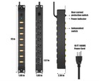 1u Rack Mount Surge Protection  8 Outlet Pdu Power Strip  Metal Mountable Outlet