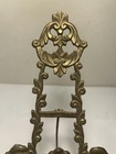 Vintage Brass Easel Stand Floral Ornate Picture Plate Book Display