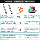 Boaton Boat Navigation Lights  Super Bright Bow Lights For Night Fishing  No Dri
