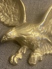 Vintage Mid-century Modern Brass Flying Bald Eagle Wall Plaque Mcm