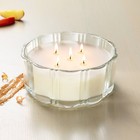 5 Wick Xl Glass Mulled Spice Double Ribbed Scalloped Jar Candle Clear