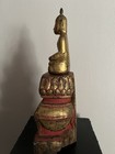 Antique Thai Gilt Wood Altar Buddha Seated