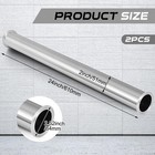 Otoolling 2 Pcs 24  Sanitary Spool Tube With Clamp Ends Stainless Silver 