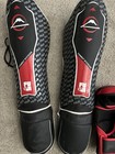 Fuji Combat Division Shin Guards And Gloves L xl  Adult Unisex Black Red White