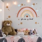 Boho Rainbow Wall Decals Stickers Girls Bedroom Baby Kids Room Nursery Decor