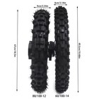 Dirt Pit Bike Tires Set Rear Wheel Rim 80 100-12   Front Wheel Rim 60 100-14 Usa