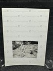 Vintage Photo African American Girl Posing On Rocks Nature Summer Dress 1950 s