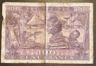1958 100 Cent Francs Guinea Rare Banknote