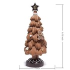  Christmas Tree Resin Figurine     Hand-painted Gingerbread Christmas Tree Brown