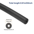 Pipe Insulation Foam Tube Lagging Insulation 3mm Id 12mm Od 24  Black