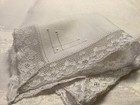 10062    bridal Og  Antique 1930s French Brussels Lace Wedding Handkerchief