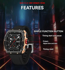 Men Luxury Multi Function Chronograph Watch Sports Silicone Band Waterproof Date