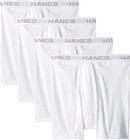 Hanes L62306 Mens White Core Classic Cotton Platinum Boxer Briefs 4-pack Size L