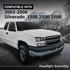 Headlights For Chevy Avalanche 1500 2500 Silverado 1500 2500 3500 2003-2006 Lens