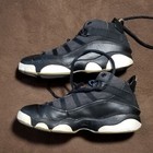 Nike Jordan 6 Rings Youth 2 5y Black silver white 323432-021 Sneakers Aa168