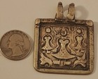 Vintage Old Sterling Silver Tribal Mata Ahoi Hoi Goddess Pendant Hindu Figural