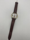Vintage Lorus Disney Watch Brown Strap Minnie Mickey Donald Goofy 