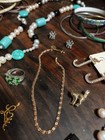 Vintage Retro Jewelry Collection Lot 925 Silver Ring  Pearl   Turquoise Necklace