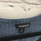 Torrid Top Womens 2x Blue Waffle Knit Long Sleeve Mama Bear Blouse Thermal