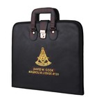 Masonic Hand Embroidered Customize Past Master  Masonic Apron Case With Handle