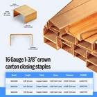Meite Carton Closing Staples 16 Gauge 1-3 8  Crown 7 8  Length 1 400 Counts box