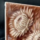 Hamilton Antique Tile Victorian Chrysanthemum Version 1 6    Brown Floral Flower