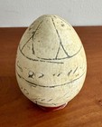 Grand Tour 1920   s Island Of Kalimantan Clay Egg On Stand Lucky Magical Mystical
