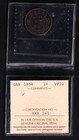 Canada 1858 1c One Cent Cent Penny Key Date Queen Victoria Iccs Graded Vf-20