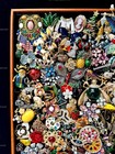 50pc Wholesale Mix Vintage Brooches Enamel Crystal Animal Floral Charms Pins Lot