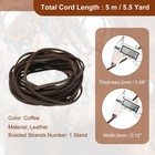 3 Mm X 5 5 Yard Leather Cord  Leather Strip For Crafts Shoe Lace  Coffee