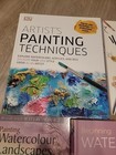 Lot Of 8 Art Drawing Gallery Acrylics Pencil Water Painting Fine Technique Steps