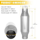 2 5  Universal Resonator  Straight Through 2 5  Inlet 13  Overall Length
